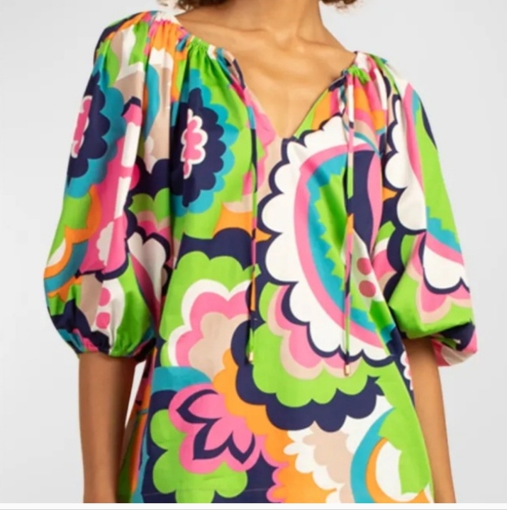 Trina Turk Vista Las Palmas Top In Multi XXL NWT